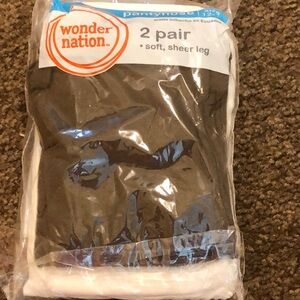 Brown and white pantyhose kids size 12-16